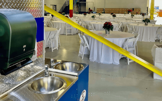 Handwashing stations provided by Texas Outhouse for a special event